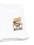 Set di pantaloncini Teddy Bear per neonata Moschino Kids giallo con orlo arricciato - Rubino Kids