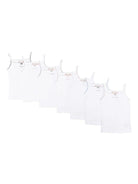 Set di sette canotte per neonata Bonpoint bianche con dettaglio fiocco - Rubino Kids