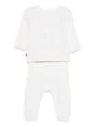 Set di t-shirt e pantaloni per neonati Petit Bateu bianco con ricamo a cuore - Rubino Kids