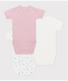 Set di tre body per neonati Petit Bateau multicolore con fantasia all - over - Rubino Kids