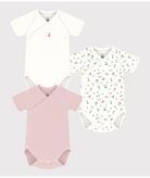 Set di tre body per neonati Petit Bateau multicolore con fantasia all - over - Rubino Kids