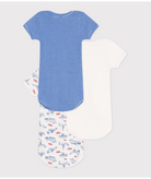 Set di tre body per neonati Petit Bateau multicolore con maniche corte - Rubino Kids