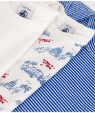 Set di tre body per neonati Petit Bateau multicolore con maniche corte - Rubino Kids