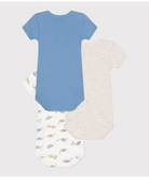 Set di tre body per neonati Petit Bateau multicolore con maniche corte - Rubino Kids