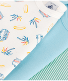 Set di tre body per neonati Petit Bateau multicolore con maniche corte - Rubino Kids