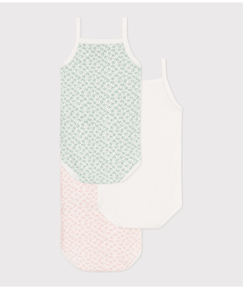 Set di tre body per neonati Petit Bateau multicolore senza maniche - Rubino Kids