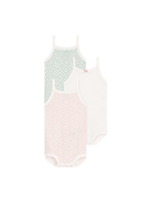 Set di tre body per neonati Petit Bateau multicolore senza maniche - Rubino Kids
