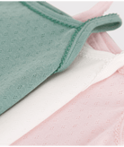 Set di tre body per neonati Petit Bateau multicolore senza maniche - Rubino Kids