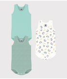 Set di tre body per neonati Petit Bateau multicolore senza maniche - Rubino Kids