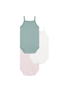 Set di tre body per neonati Petit Bateau multicolore senza maniche - Rubino Kids