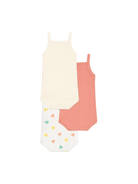 Set di tre body per neonati Petit Bateau multicolore senza maniche - Rubino Kids