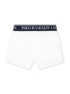 Set di tre boxer Polo Ralph Lauren Kids bianco con caratteristico motivo Polo Pony - Rubino Kids