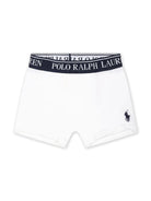 Set di tre boxer Polo Ralph Lauren Kids bianco con caratteristico motivo Polo Pony - Rubino Kids