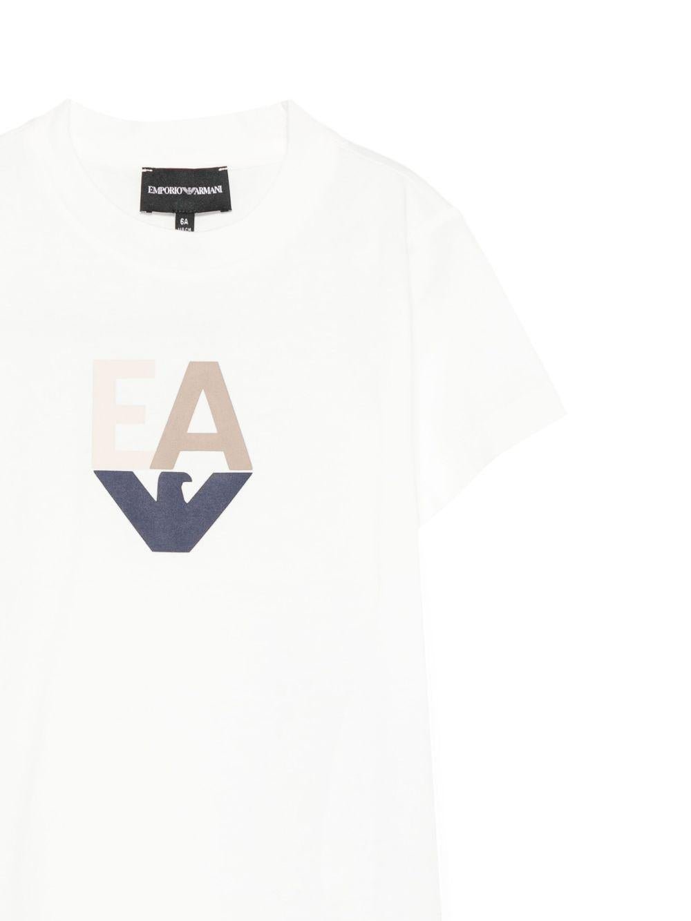 Set di tre magliette per bambino Emporio Armani Kids multicolore con logo - Rubino Kids