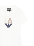 Set di tre magliette per bambino Emporio Armani Kids multicolore con logo - Rubino Kids