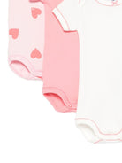 Set di tre tutine per neonata Petit Bateau rosa con design diversi - Rubino Kids