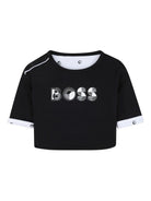 Set double face T-shirt e pantaloni per neonato Boss kidswear multicolor con logo - Rubino Kids