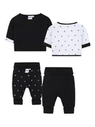 Set double face T-shirt e pantaloni per neonato Boss kidswear multicolor con logo - Rubino Kids