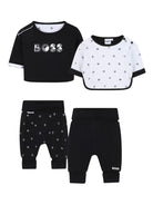 Set double face T-shirt e pantaloni per neonato Boss kidswear multicolor con logo - Rubino Kids