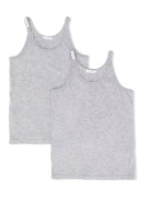 Set due canotte per bambino Dolce & Gabbana Kids grigio con targhetta logo - Rubino Kids