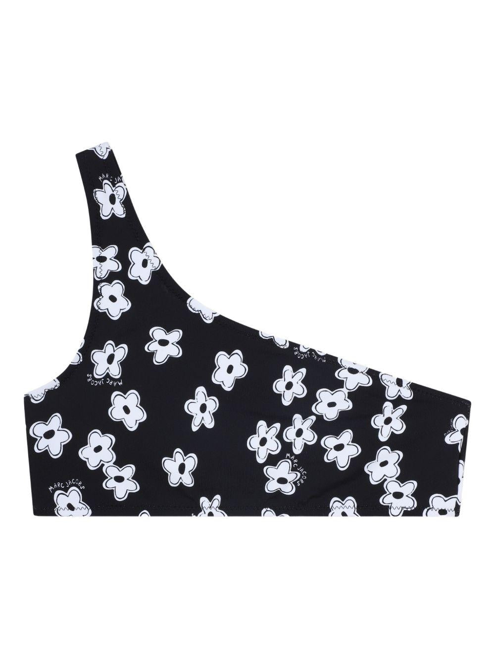 Set due pezzi bikini per bambina The Marc Jacobs Kids nero con stampa fiori - Rubino Kids