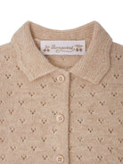 Set due pezzi per neonata Bonpoint beige con bottoni - Rubino Kids