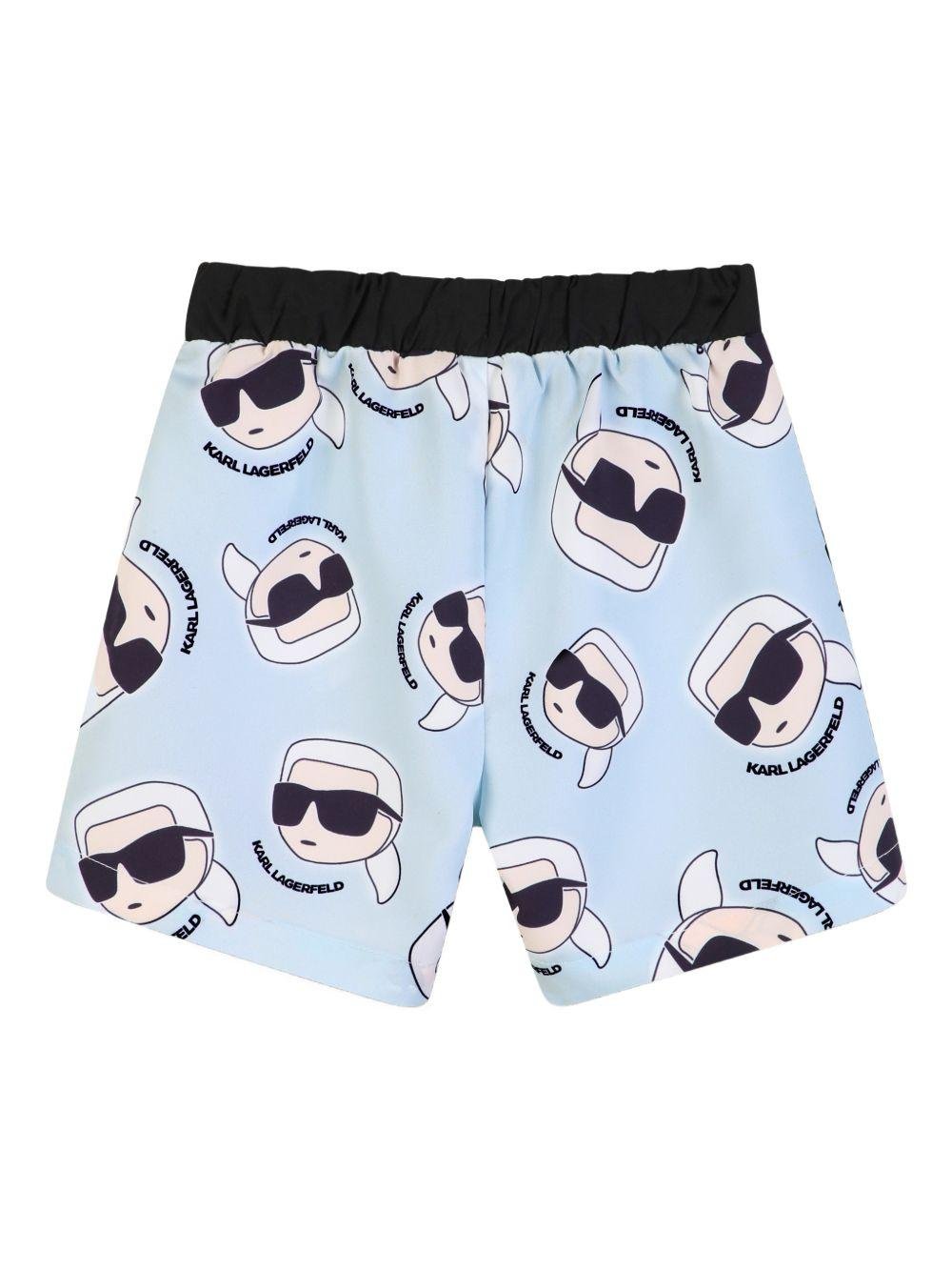 Set due pezzi per neonato Karl Lagerfiel Kids bianco con stampa logo sul davanti - Rubino Kids