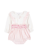 Set due pezzi per t-shirt e shorts per neonata Tartine Et Chocolat rosa con colletto alla Peter Pan - Rubino Kids