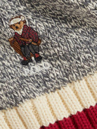 Set due pezzi sciarpa e berretto per bambino Polo Ralph Lauren Kids grigio con ricamo Polo Bear - Rubino Kids