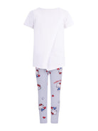 Set due pezzi top e pantaloni per bambina Monnalisa con stampa grafica sul davanti - Rubino Kids