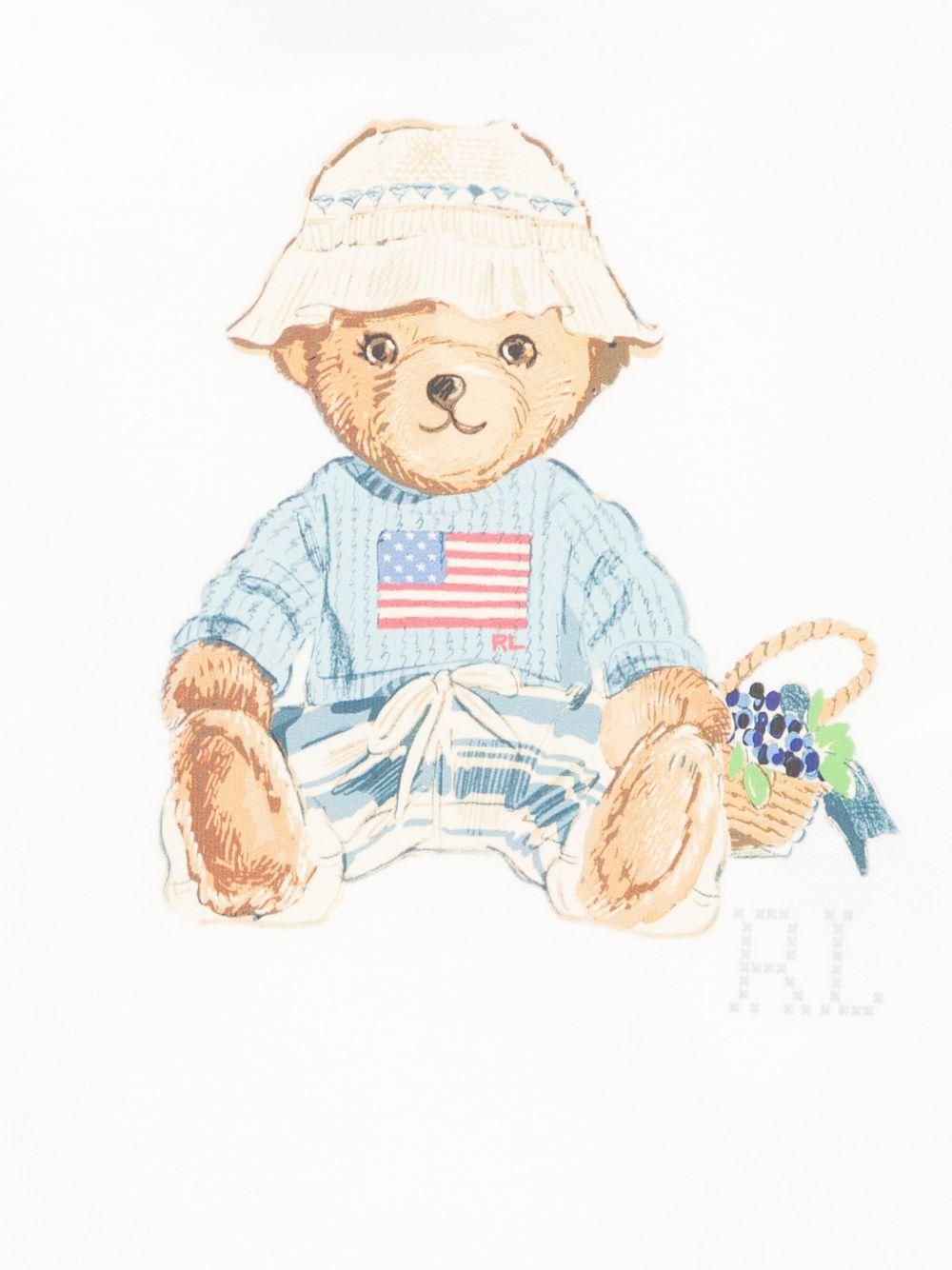 Set due tutine per neonato Polo Ralph Lauren Kids bianche con stampa orsetto - Rubino Kids