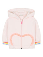 Set felpa e joggers per neonata Billieblush rosa con motivo a cuori a contrasto - Rubino Kids