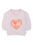 Set felpa e pantaloni per neonata Billieblush rosa con stampa Love - Rubino Kids