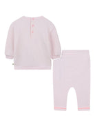 Set felpa e pantaloni per neonata Billieblush rosa con stampa Love - Rubino Kids