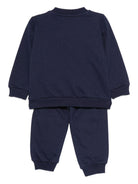 Set felpa e pantaloni per neonati Moschino Kids blu con motivo Teddy Bear - Rubino Kids