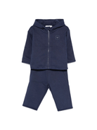 Set felpa e pantaloni per neonato Emporio Armani Kids blu navy con logo - Rubino Kids