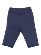 Set felpa e pantaloni per neonato Emporio Armani Kids blu navy con logo - Rubino Kids
