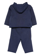 Set felpa e pantaloni per neonato Emporio Armani Kids blu navy con logo - Rubino Kids