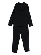 Set felpa e pantaloni sportivi per bambino Emporio Armani Kids blu con cappuccio - Rubino Kids