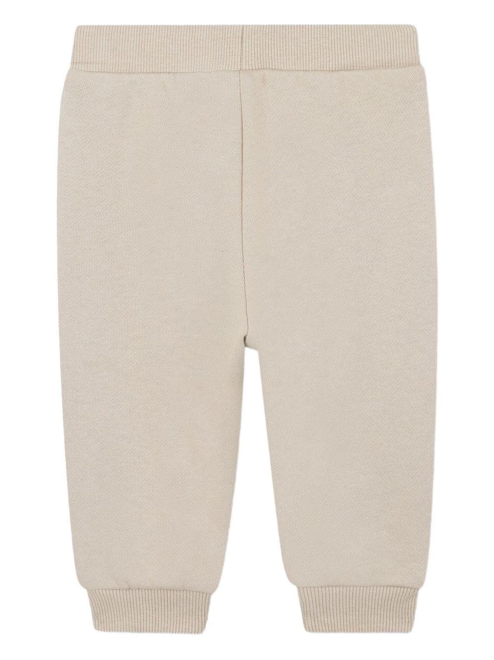 Set felpa e pantaloni sportivi per neonato Kenzo Kids beige con design grafico a elefante - Rubino Kids