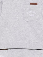 Set felpa e shorts per neonato Givenchy Kids grigio con tasca sul davanti - Rubino Kids