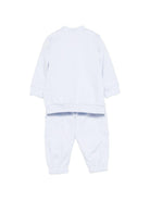 Set giacca, t-shirt e pantaloni per neonato Givenchy Kids azzurro con logo ricamato - Rubino Kids