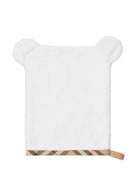 Set guanto e asciugamano per neonati Burberry Kids bianco con motivo vintage check - Rubino Kids