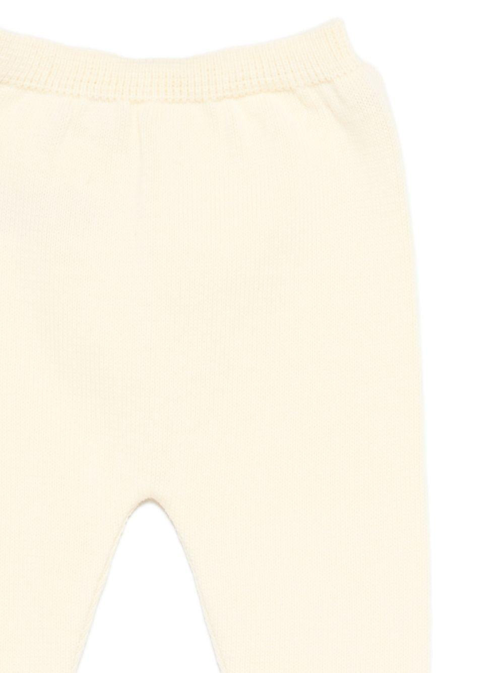 Set maglia con pantaloni per neonata Paz Rodriguez giallo con lavorazione in maglia a coste - Rubino Kids