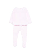 Set maglia con pantaloni per neonata Paz Rodriguez rosa con finitura in pizzo - Rubino Kids