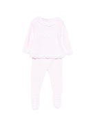 Set maglia con pantaloni per neonata Paz Rodriguez rosa con finitura in pizzo - Rubino Kids