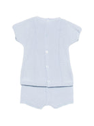Set maglia con shorts per neonato Paz Rodriguez azzurro con bottoni - Rubino Kids