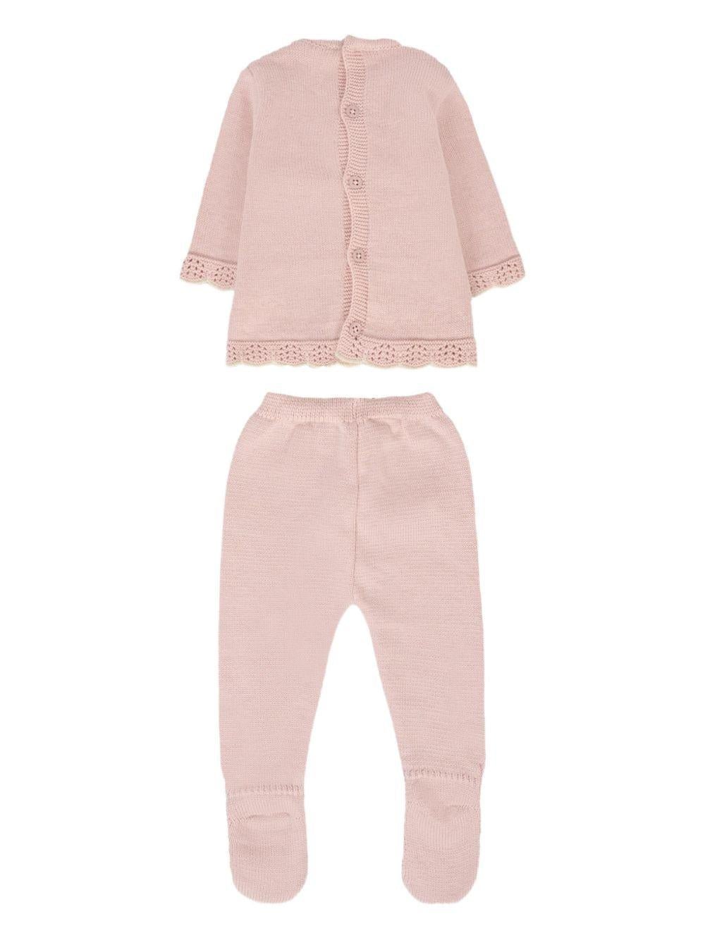 Set maglia e pantaloni Paz Rodrìguez rosa in maglia - Rubino Kids