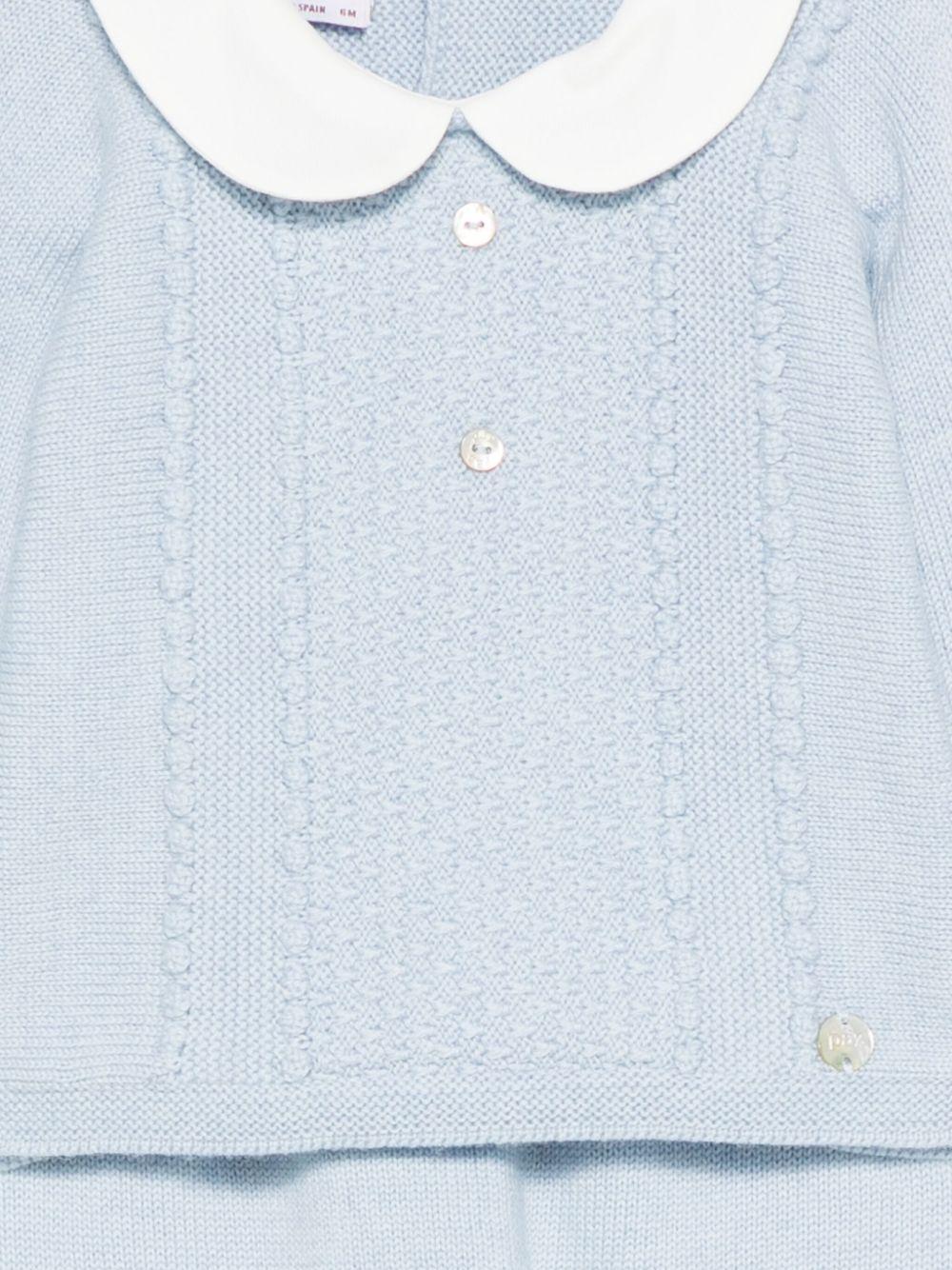 Set maglia e pantaloni per neonato Paz Rodríguez azzurro con colletto alla Peter Pan - Rubino Kids