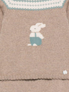 Set maglia e pantaloni per neonato Paz Rodríguez beige con motivo fair - isle - Rubino Kids